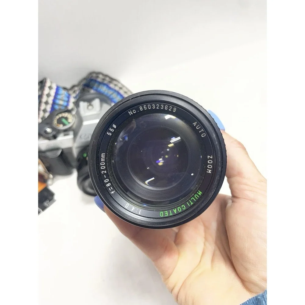 Canon AE-1 Program 35mm SLR Camera 50mm 1:1.8 Canon Lens 1:4.0 Lens Flash Works!